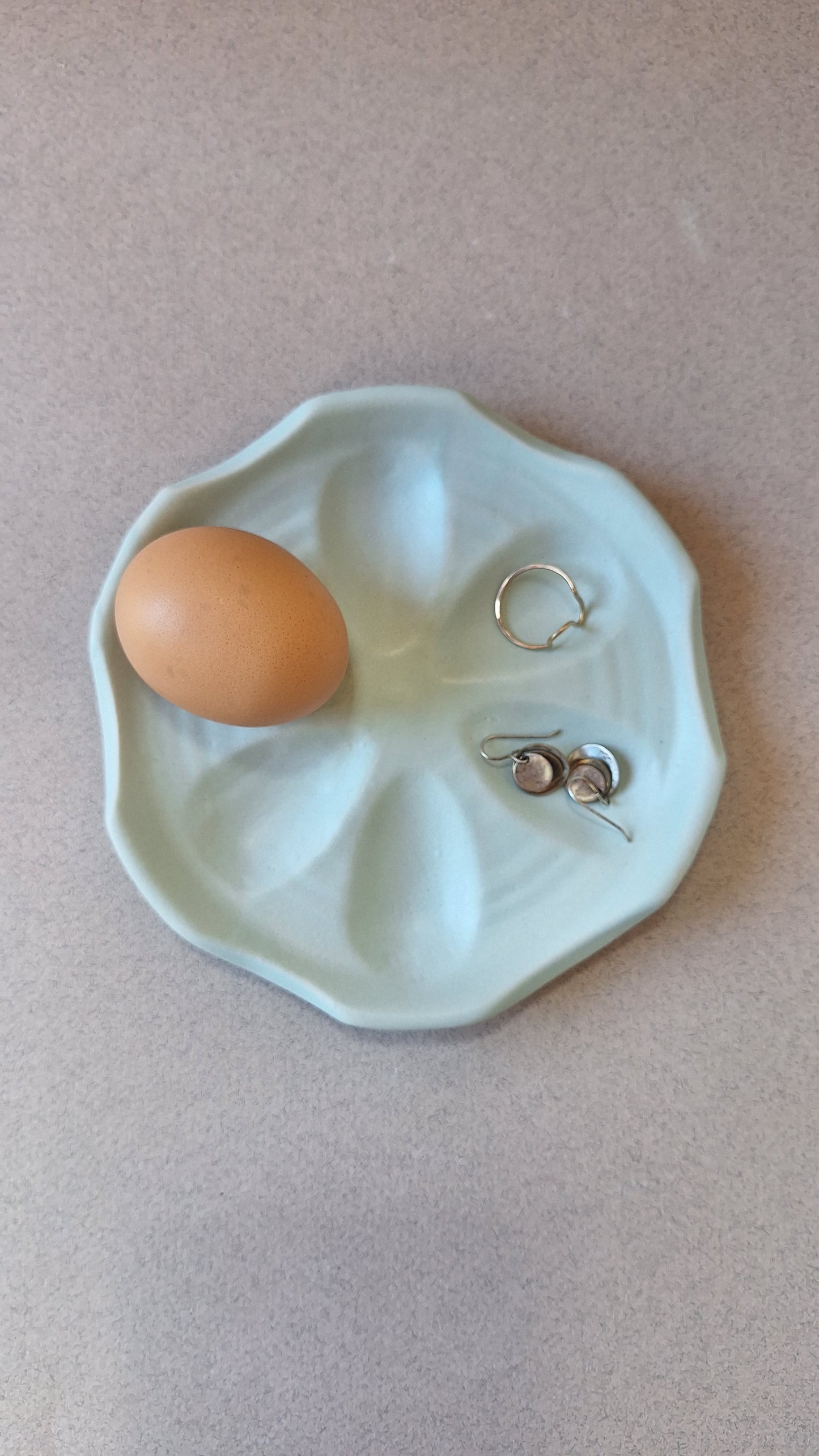 Blue Deviled Egg Dish