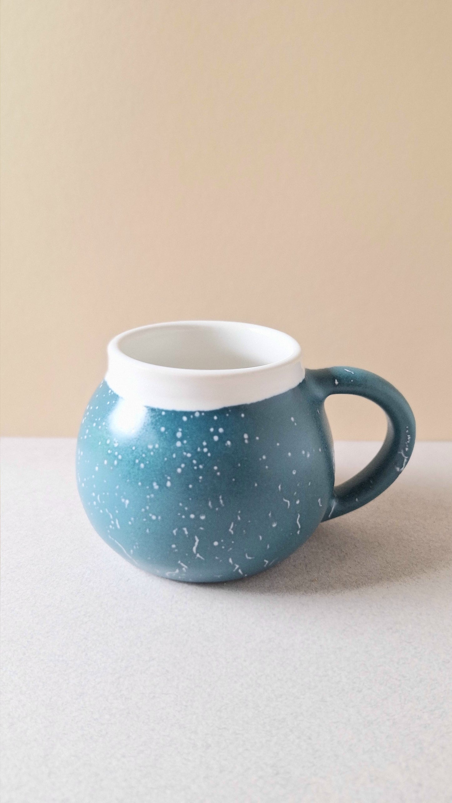 Teal Crackle Tubbie Mug