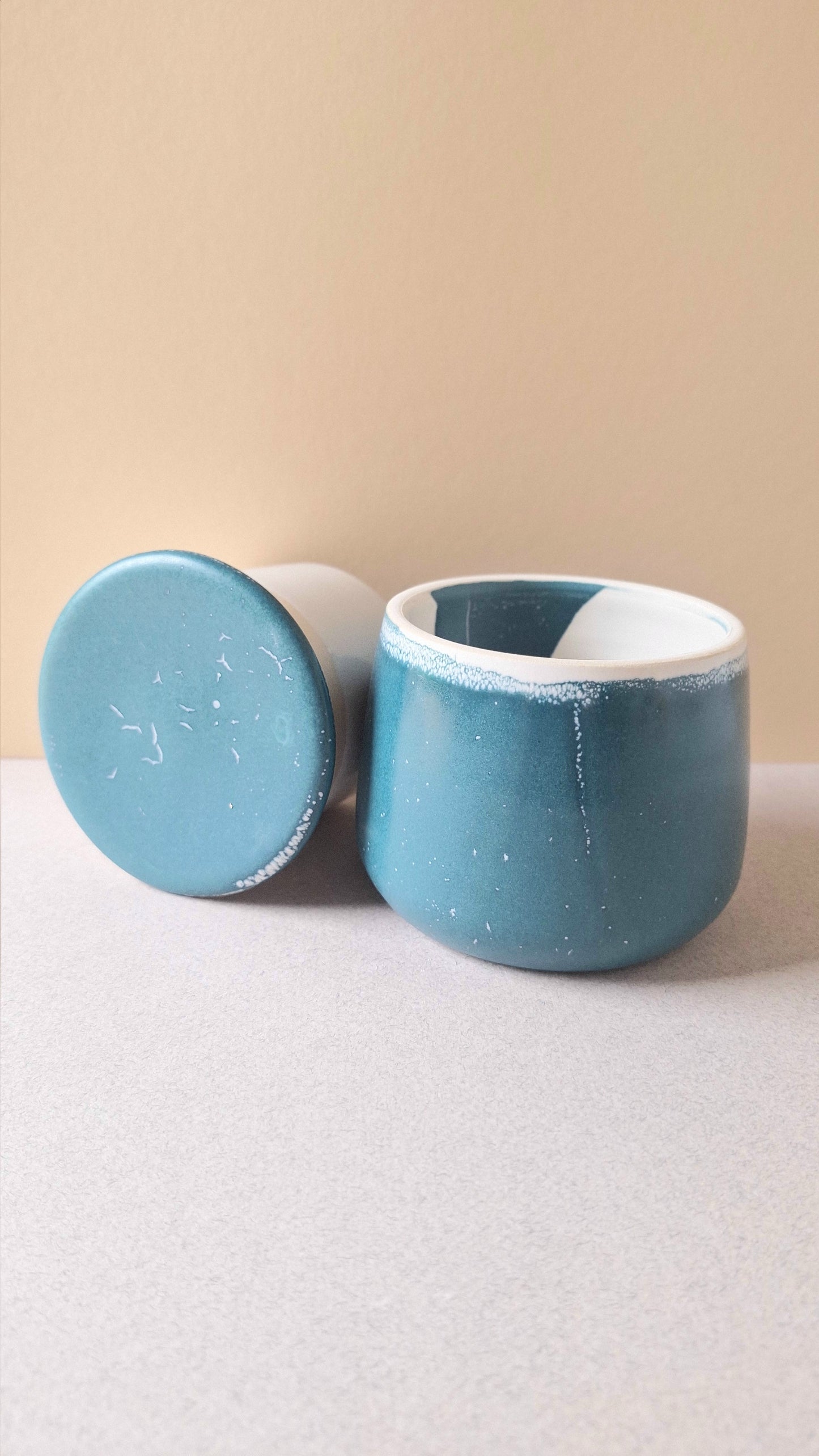 Teal Crackle Butter Bell