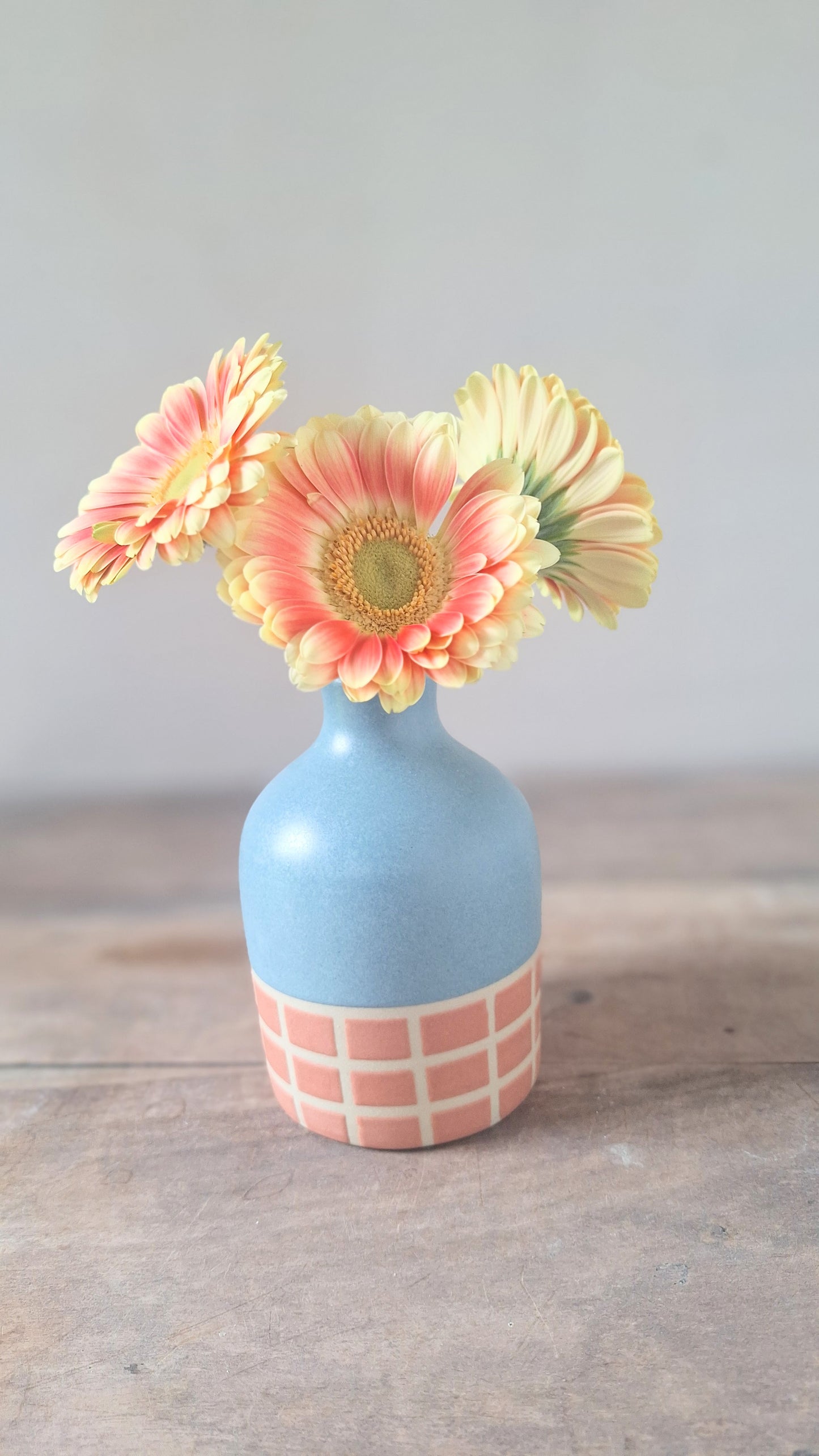 Blue / Henna Tile Bud Vase