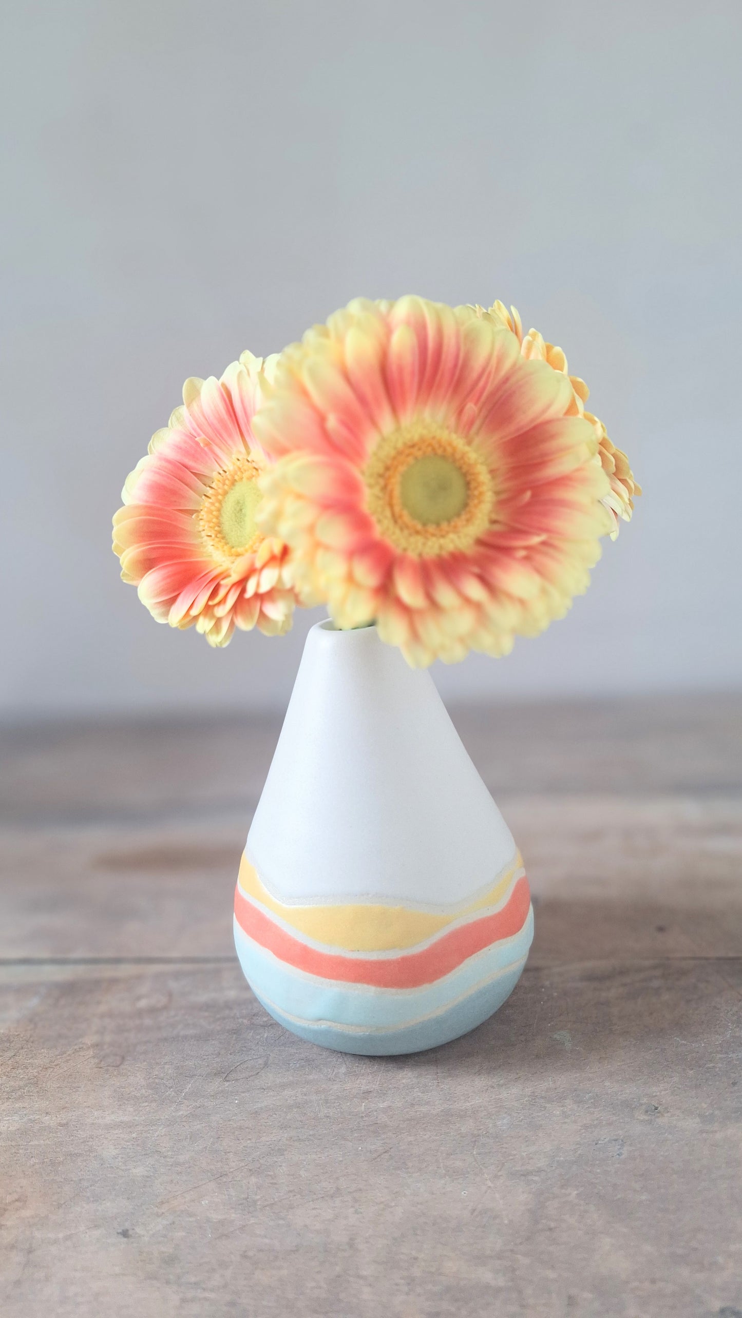 Bright Landscape Bud Vase