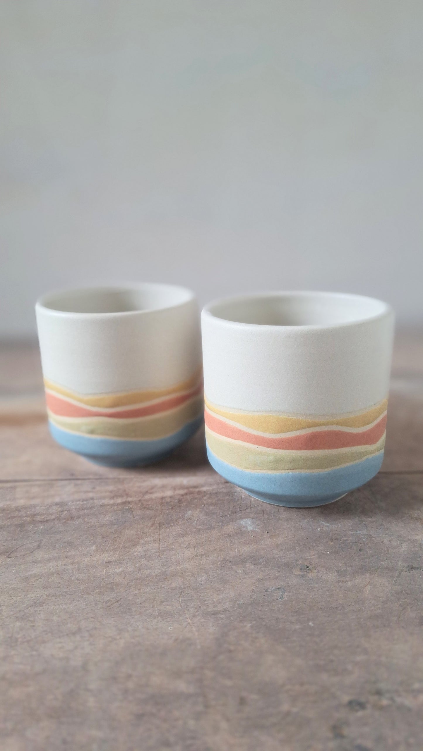 White Landscape Little Sippers Pair