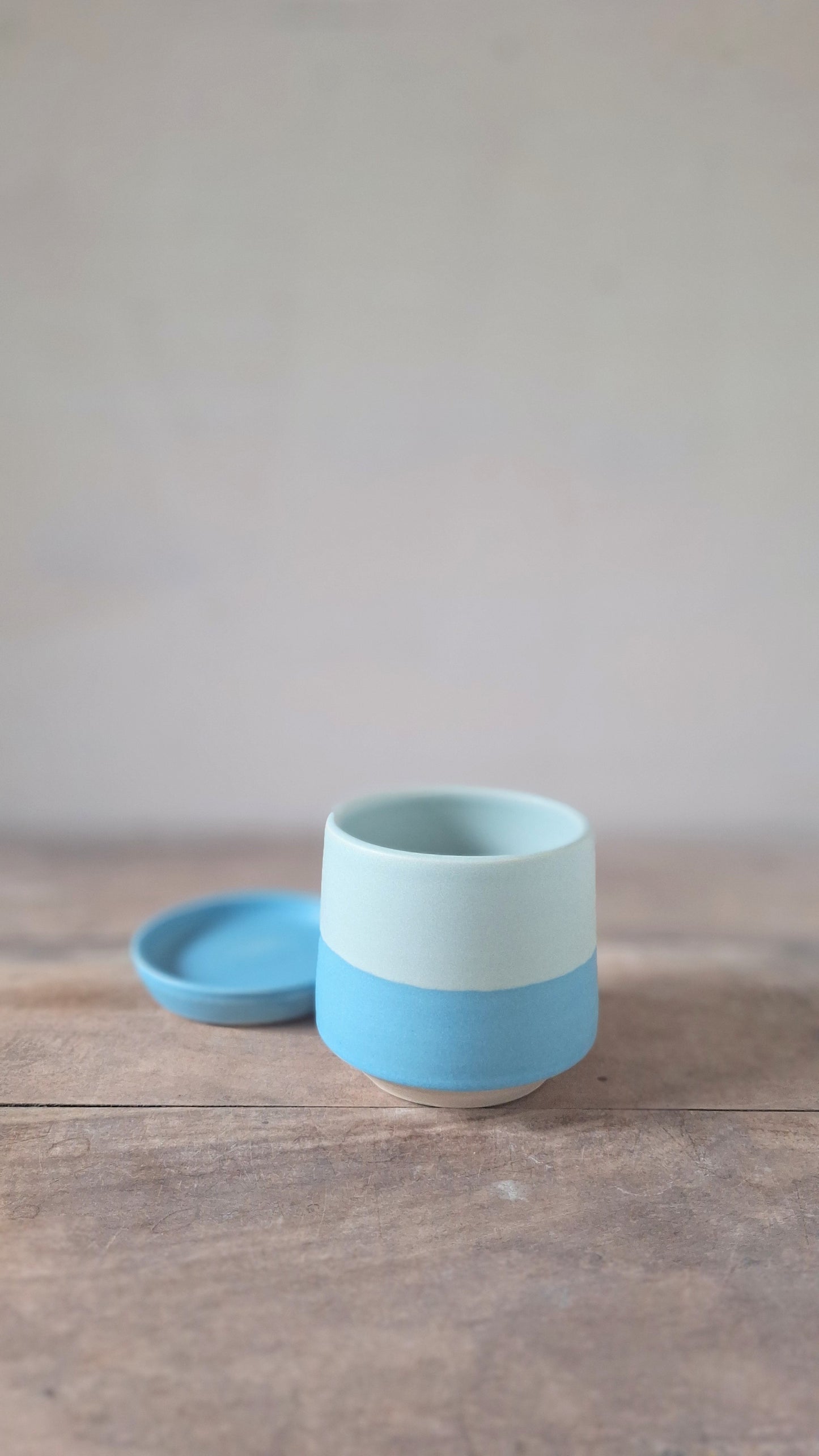 Wee Planter with Saucer - Blue