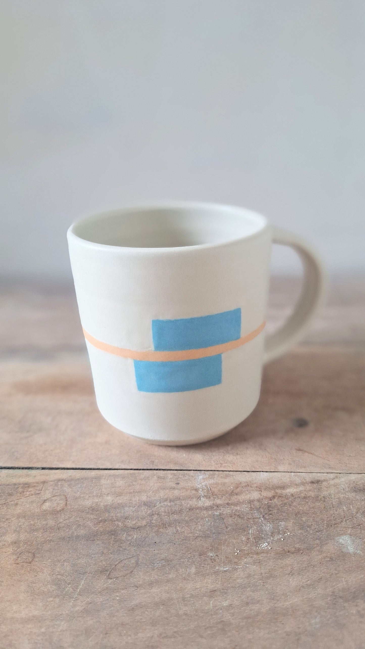White Geometry Mug