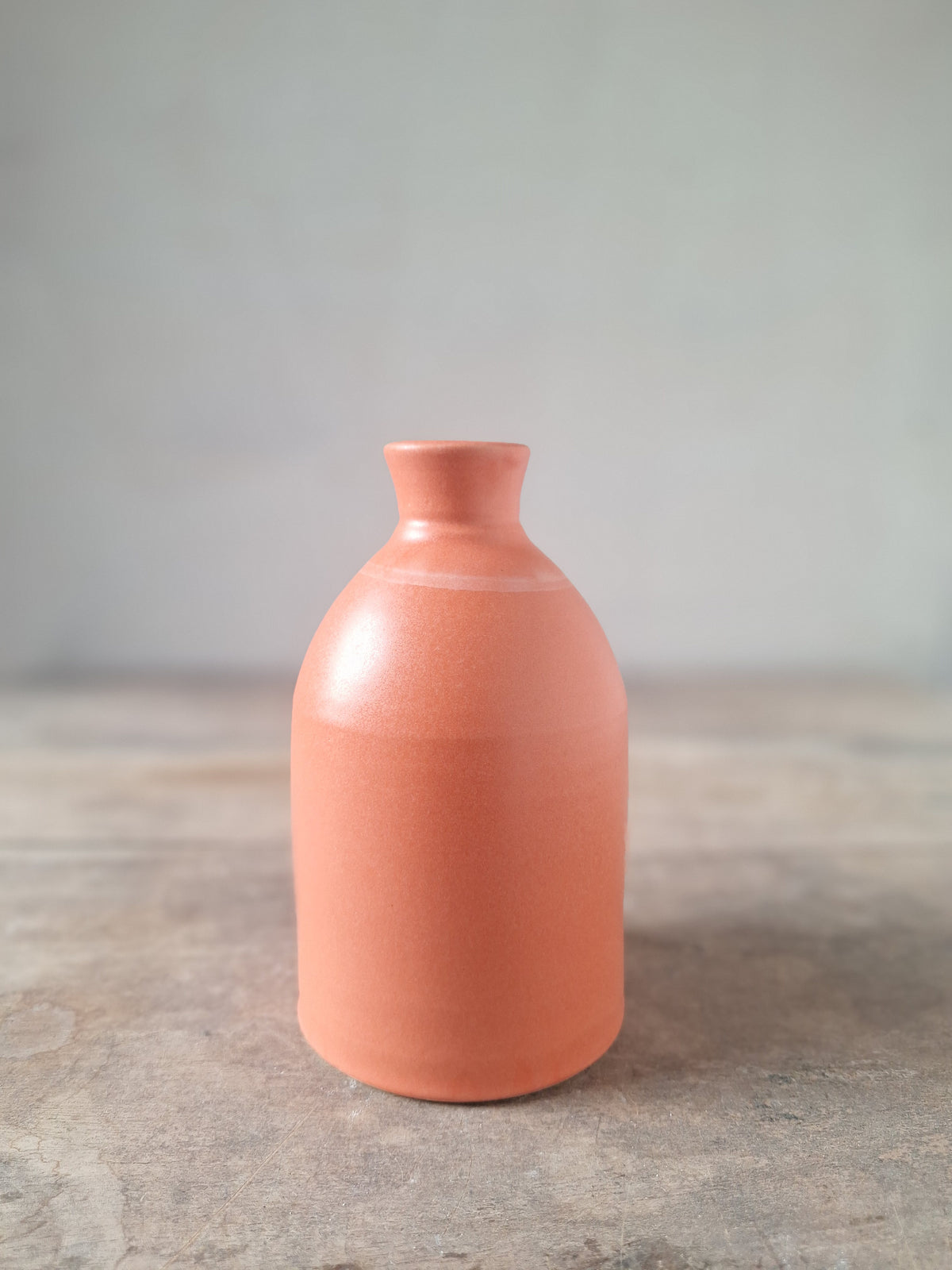 Bright Coral Tulip Bud Vase