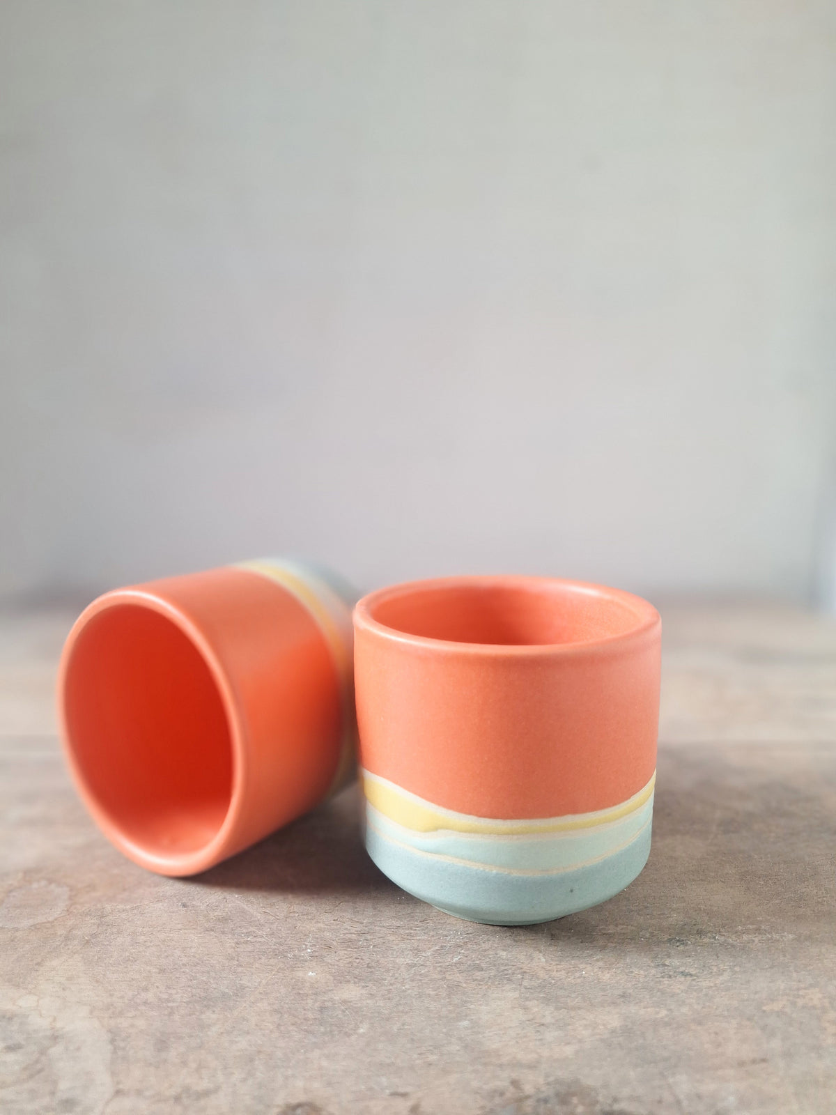 Coral Landscape Little Sippers Pair