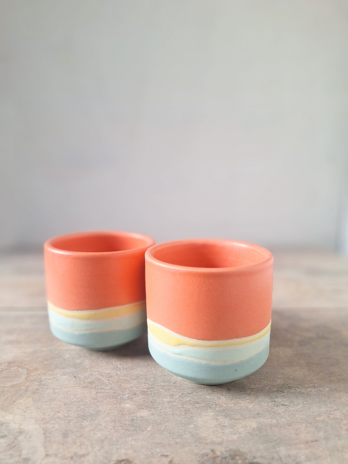 Coral Landscape Little Sippers Pair