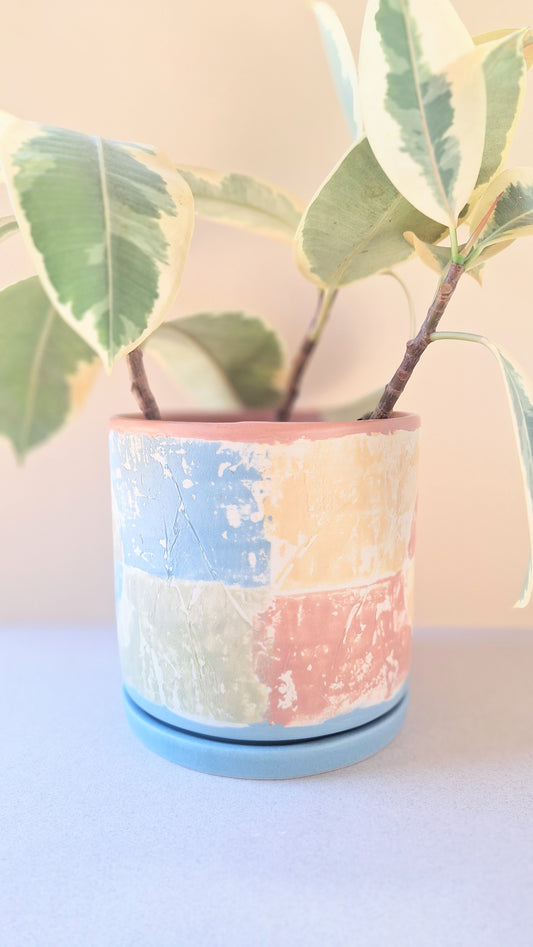 Large Monoprint Planter (Multi Grid)