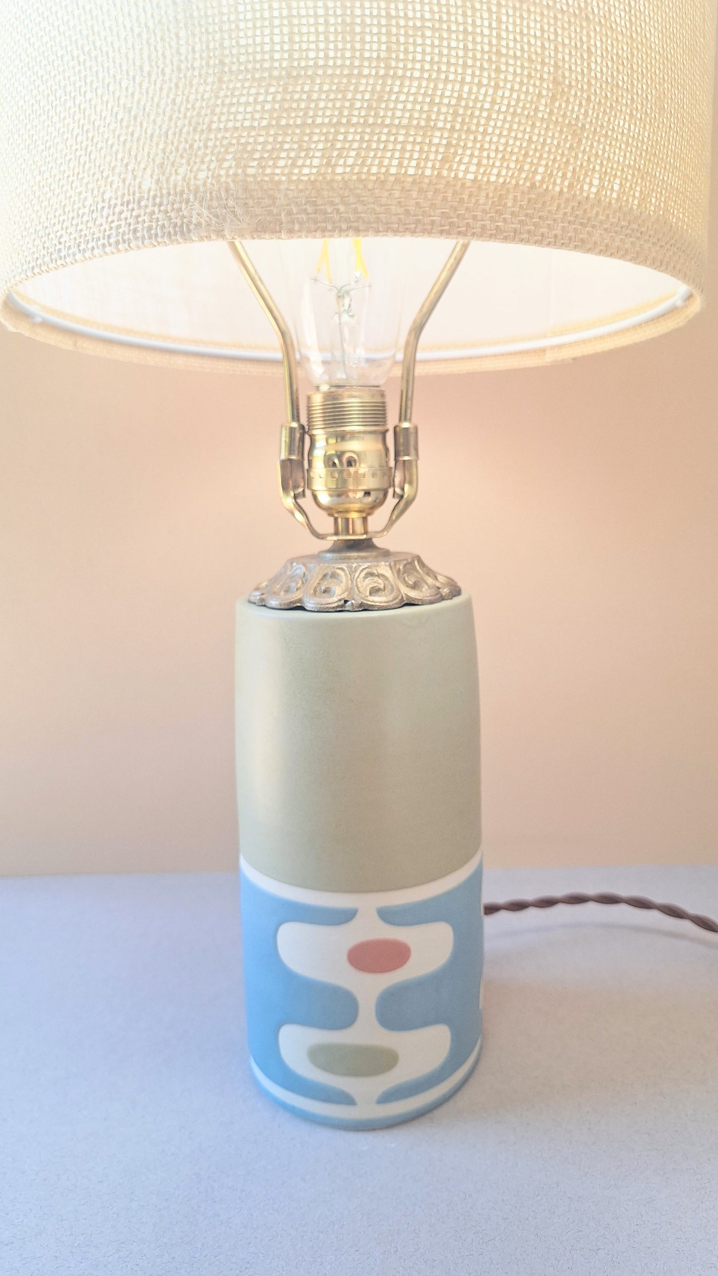 Tower Table Lamp (Blue/Avocado Mid Mod)