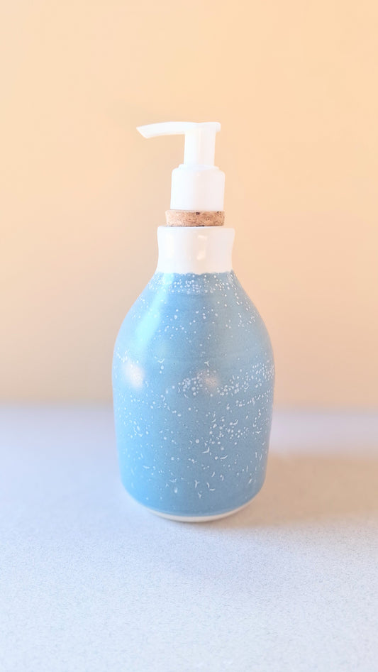 Blue Crackle Soap Dispenser