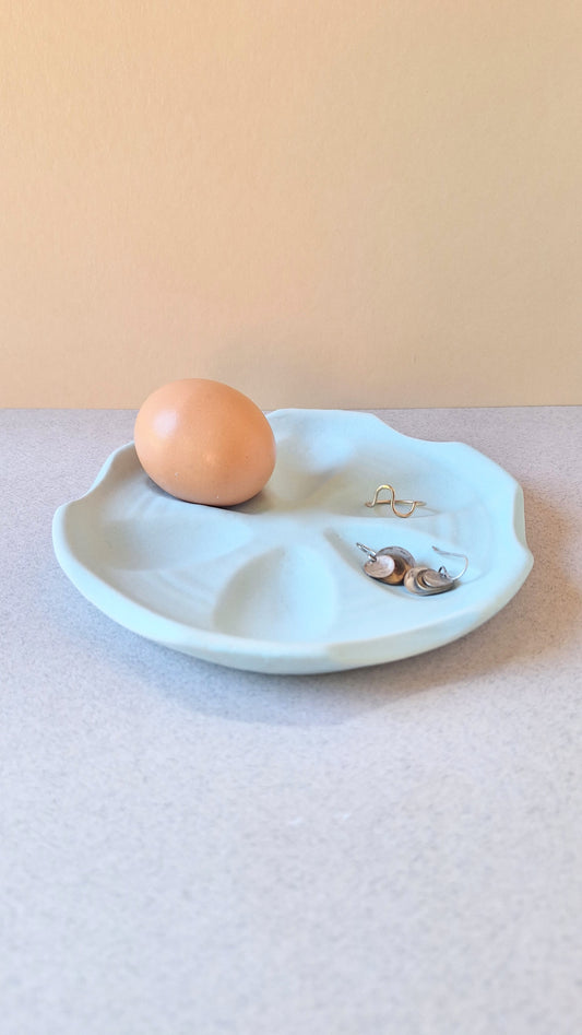 Blue Deviled Egg Dish