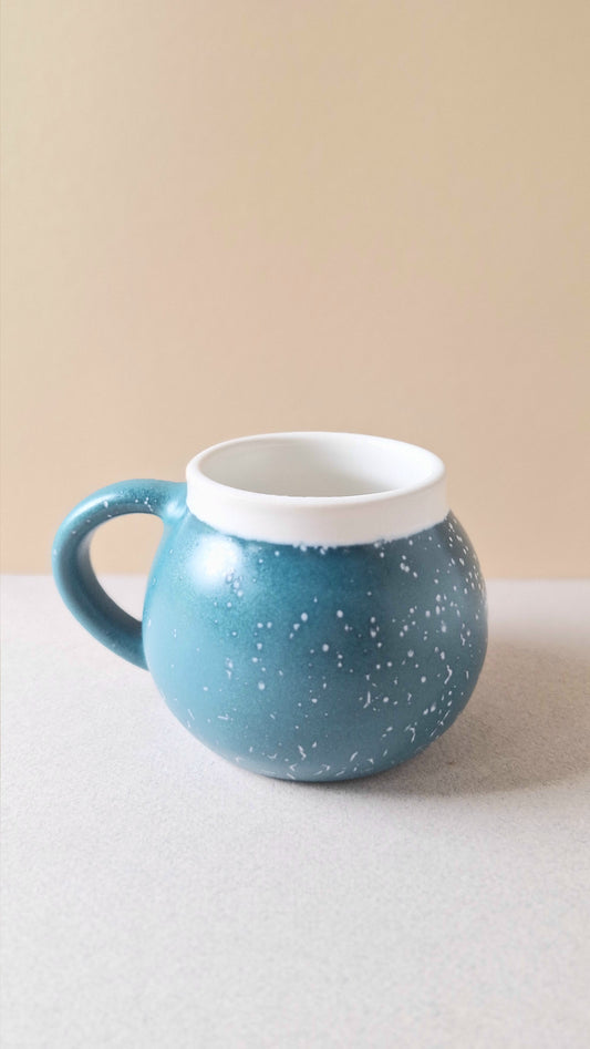 Teal Crackle Tubbie Mug