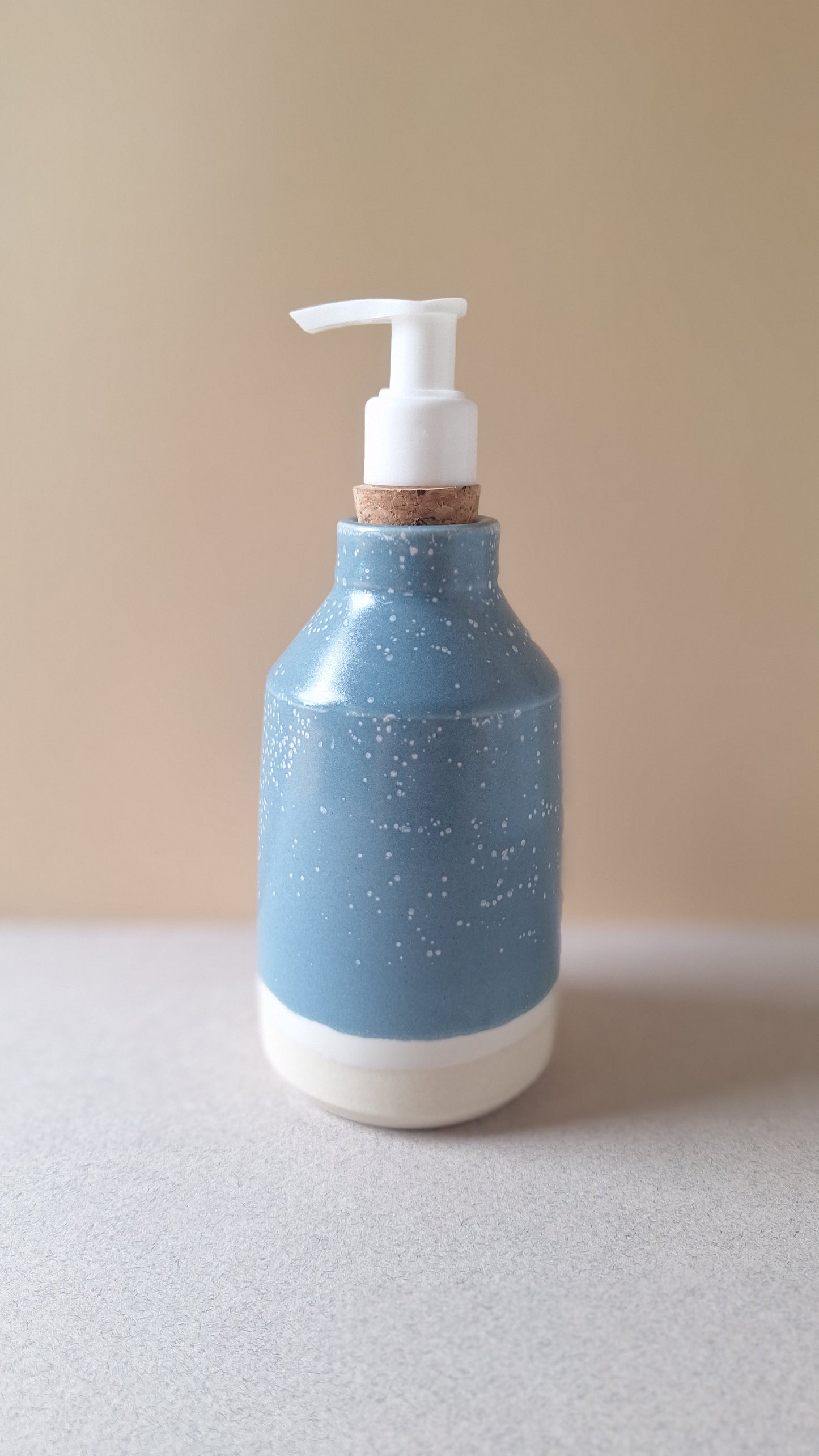 Blue Crackle Soap Dispenser