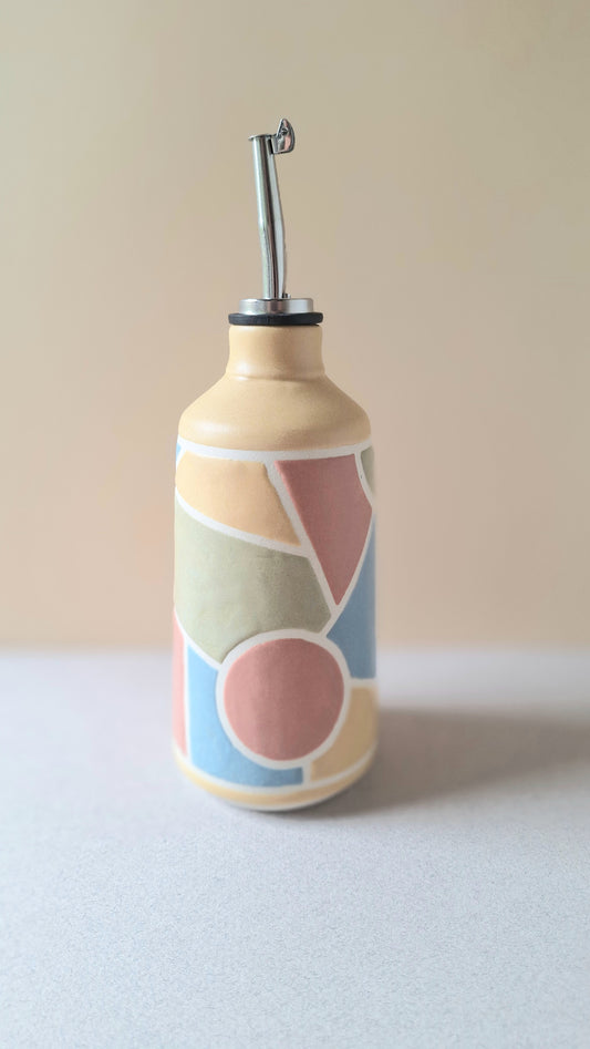 Mustard Geo Olive Oil Cruet