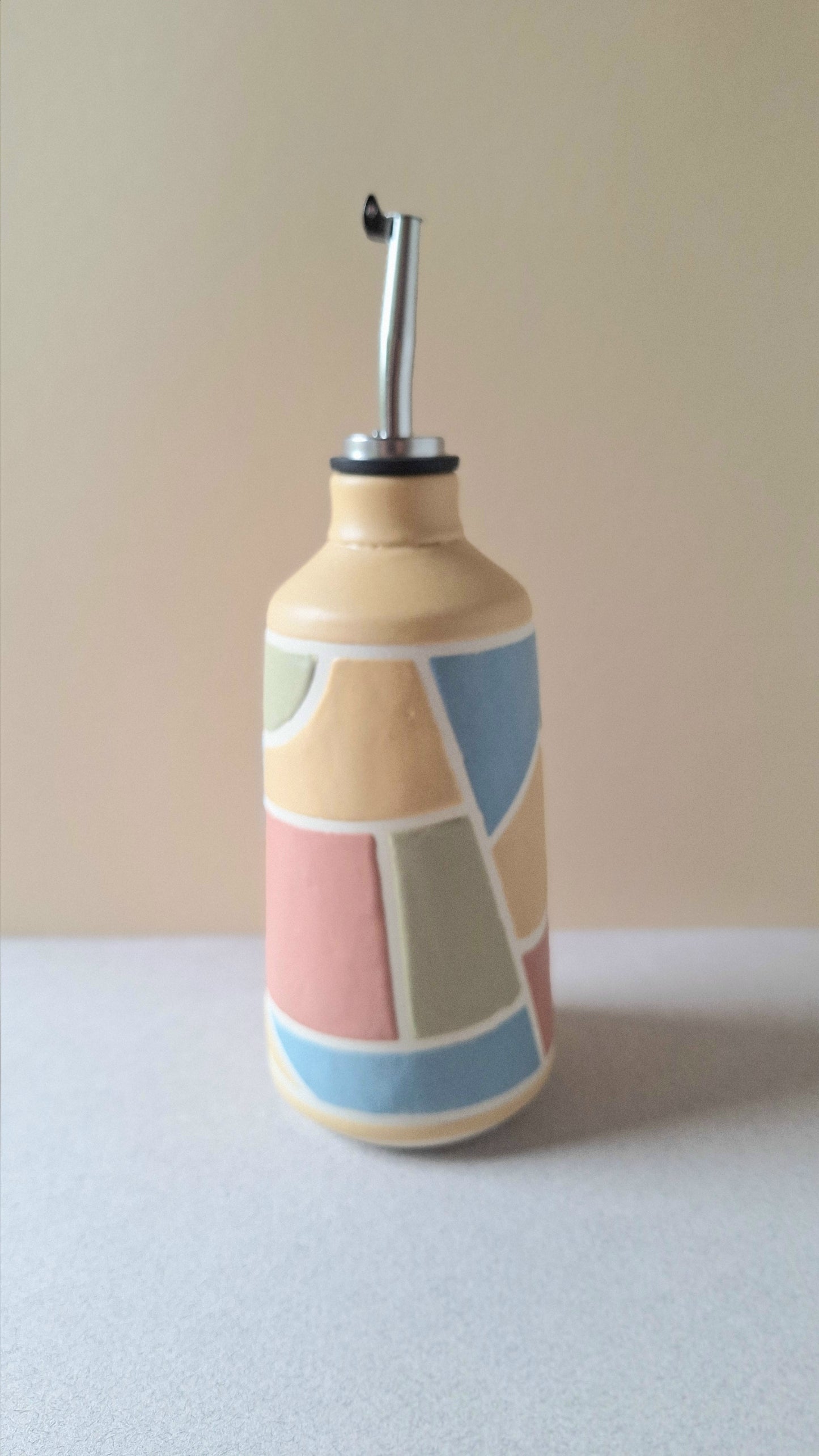 Mustard Geo Olive Oil Cruet