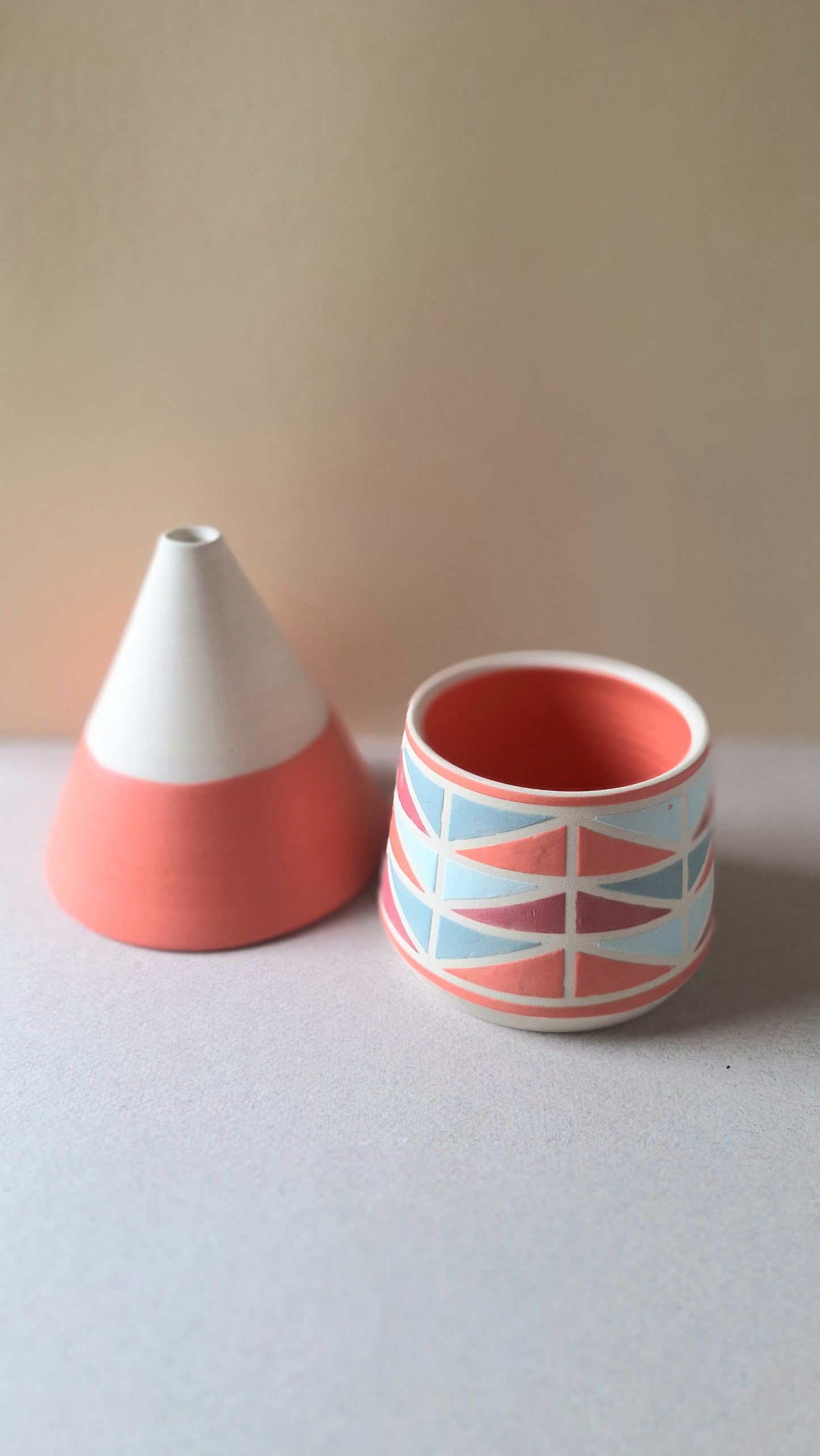 Coral Wedge Angled Planter