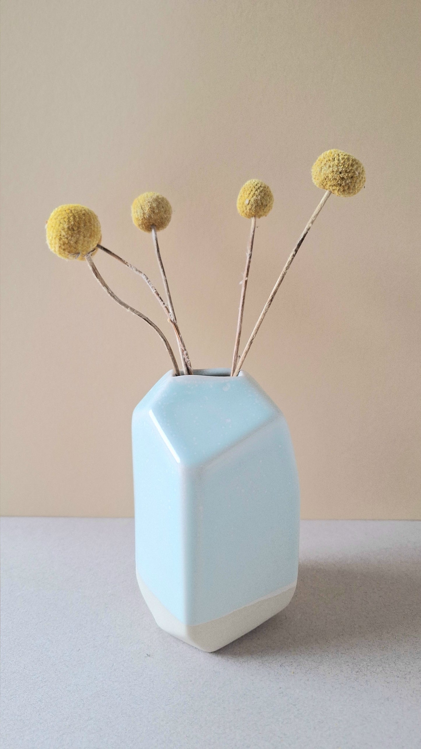 Blue Crackle Jewel Vase