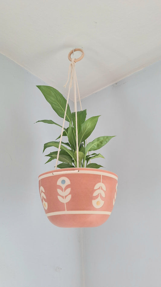 Henna Folk Flower Hanging Planter