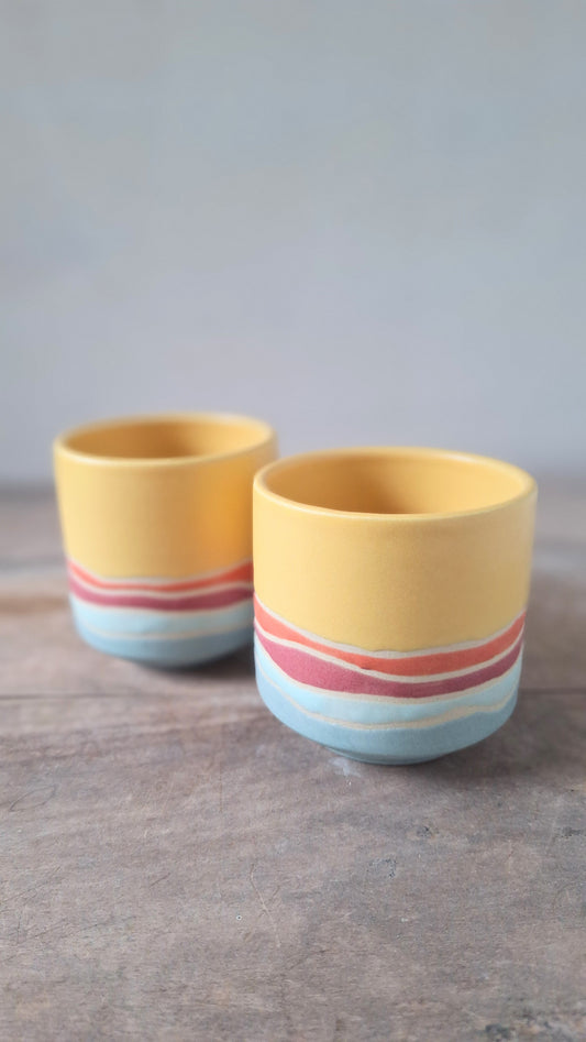 Yellow Landscape Little  Pair