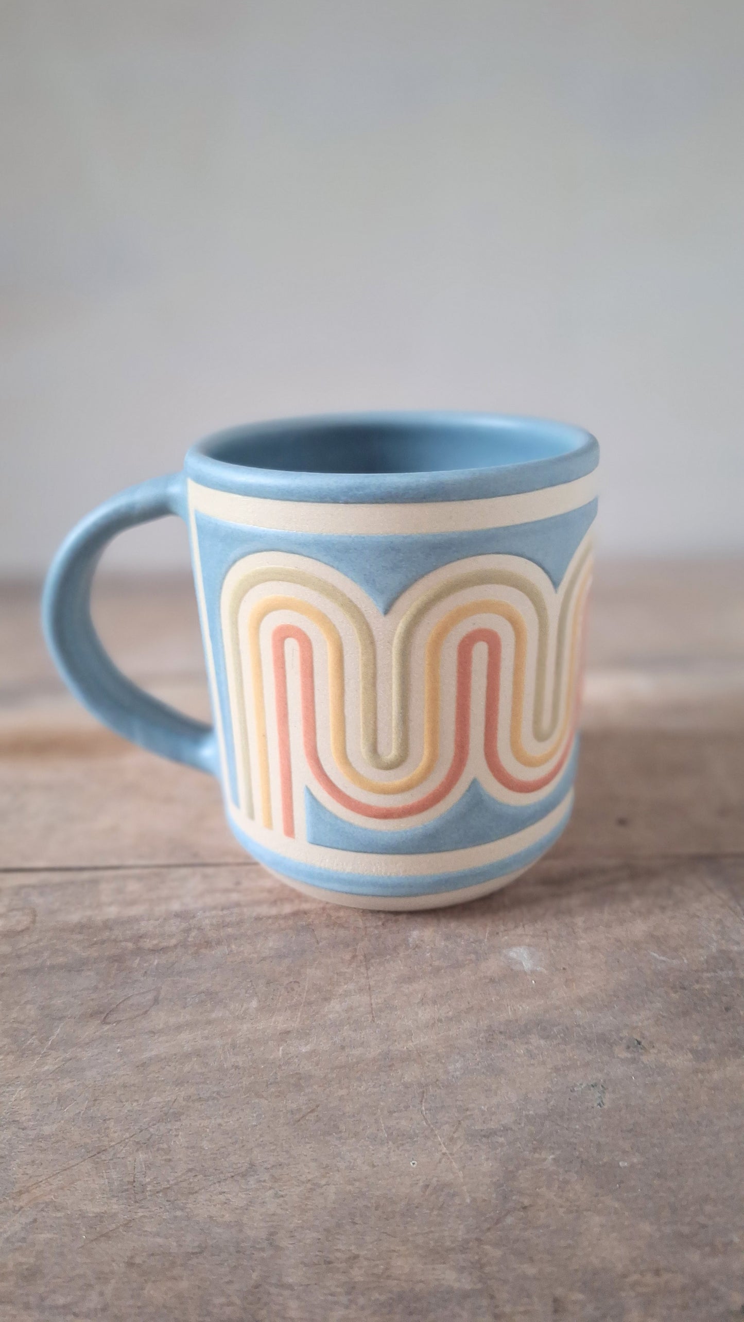 Blue Squiggle Mug