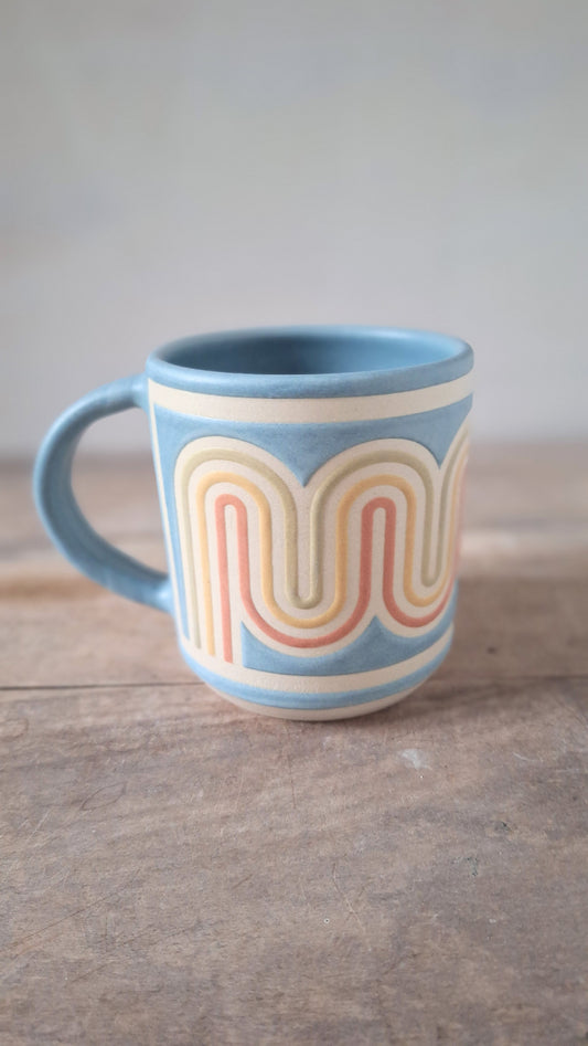 Blue Squiggle Mug