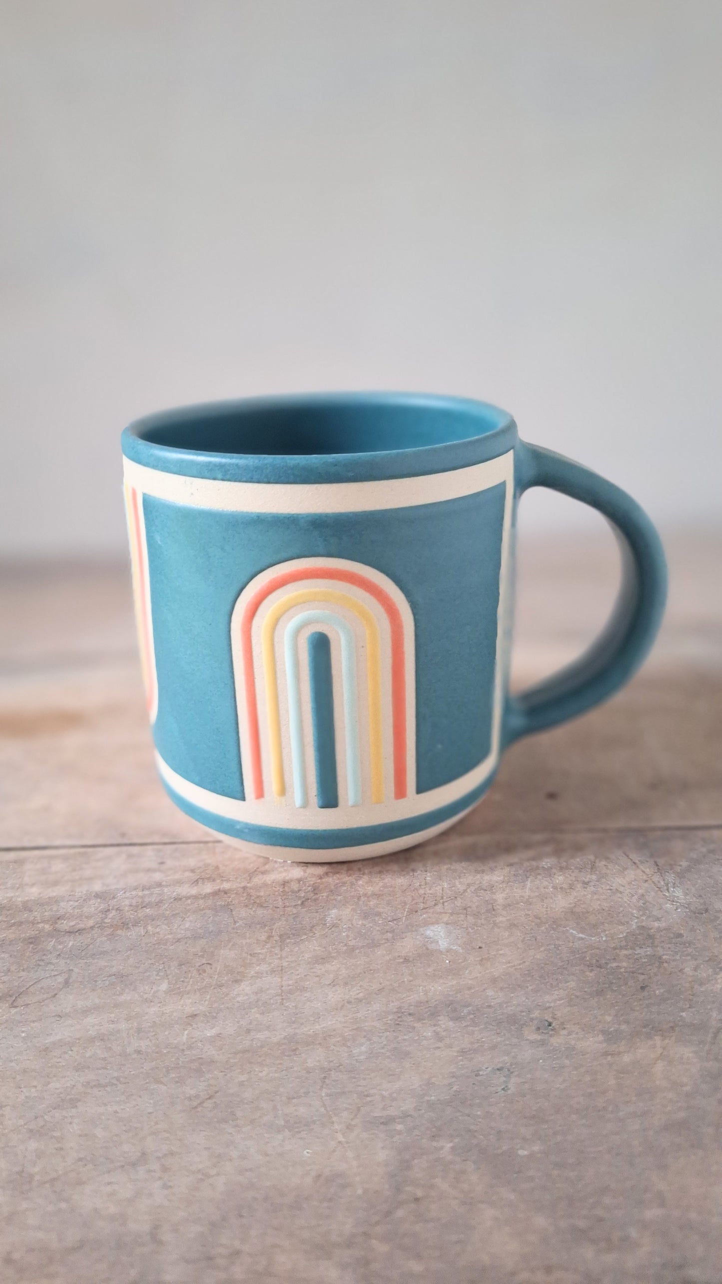 Teal Squiggle Mug