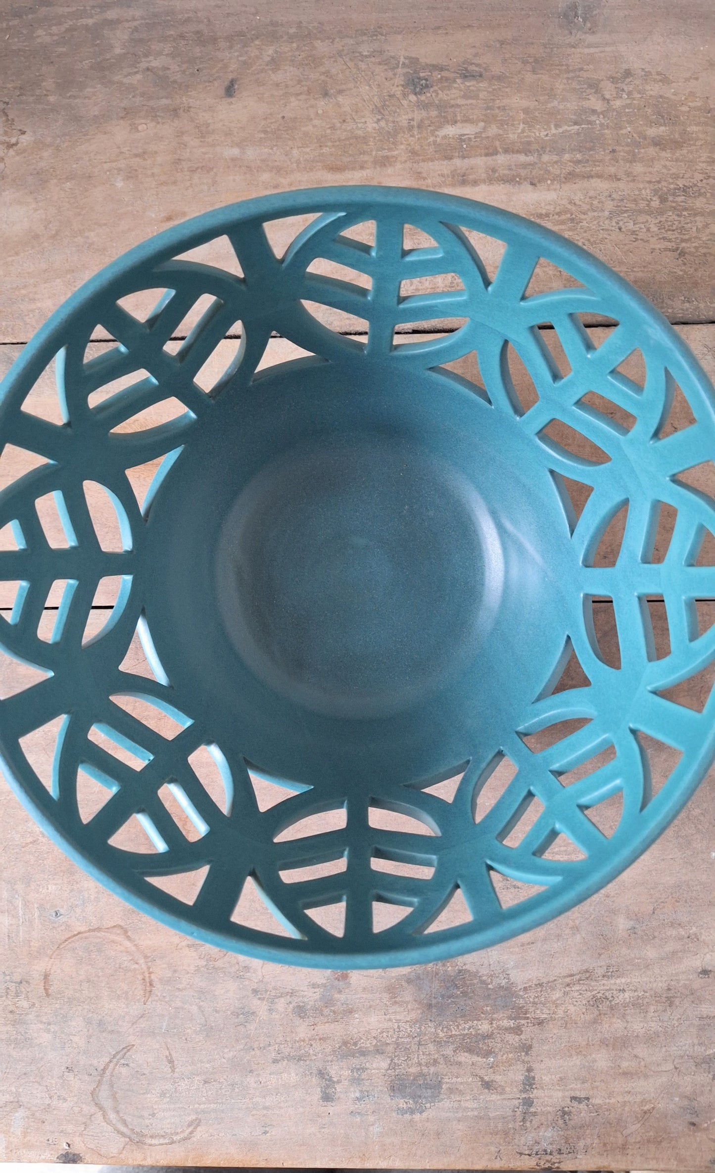 Teal Leaf Fruit Bowl