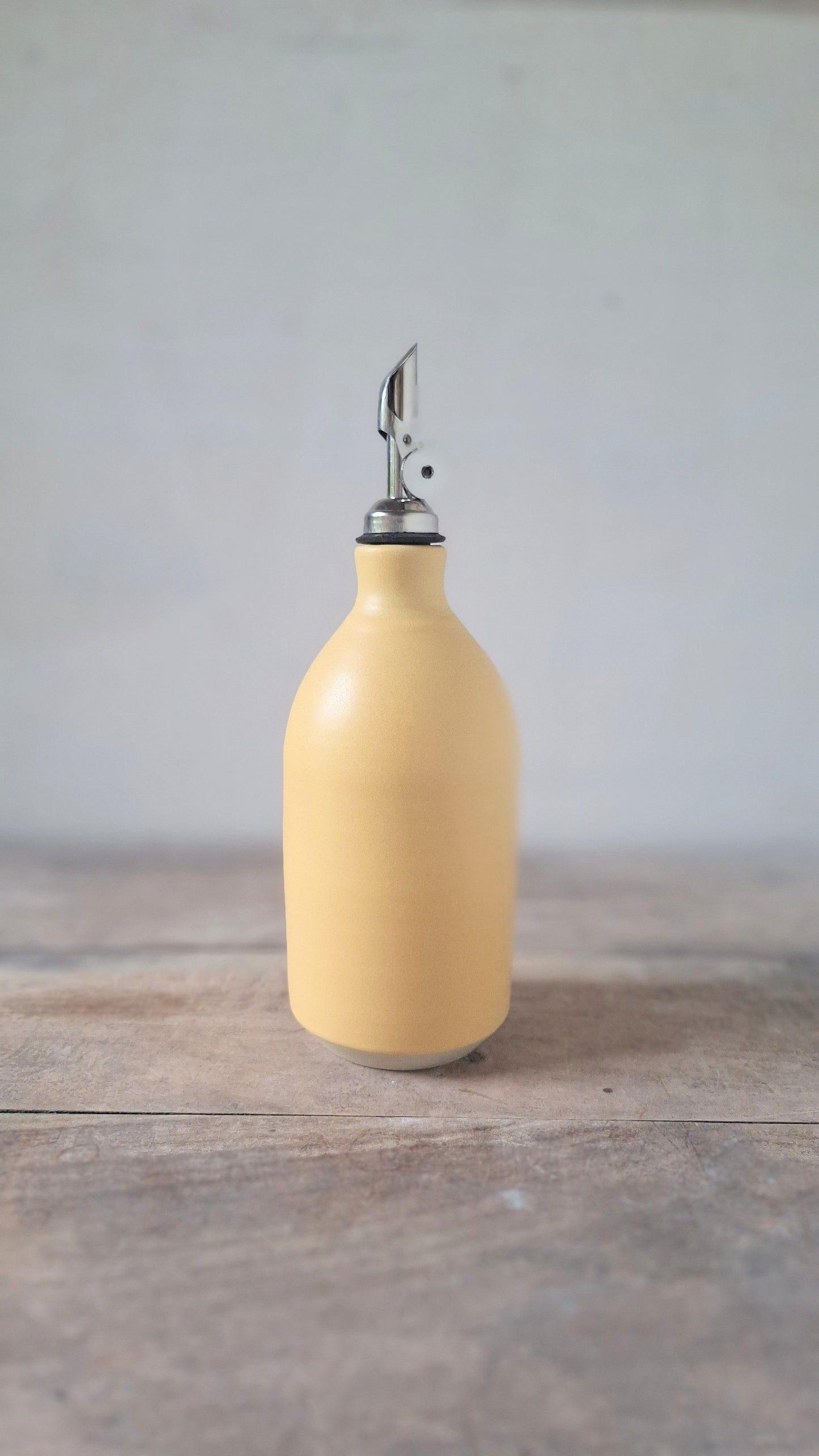 Yellow Dot Olive Oil Cruet