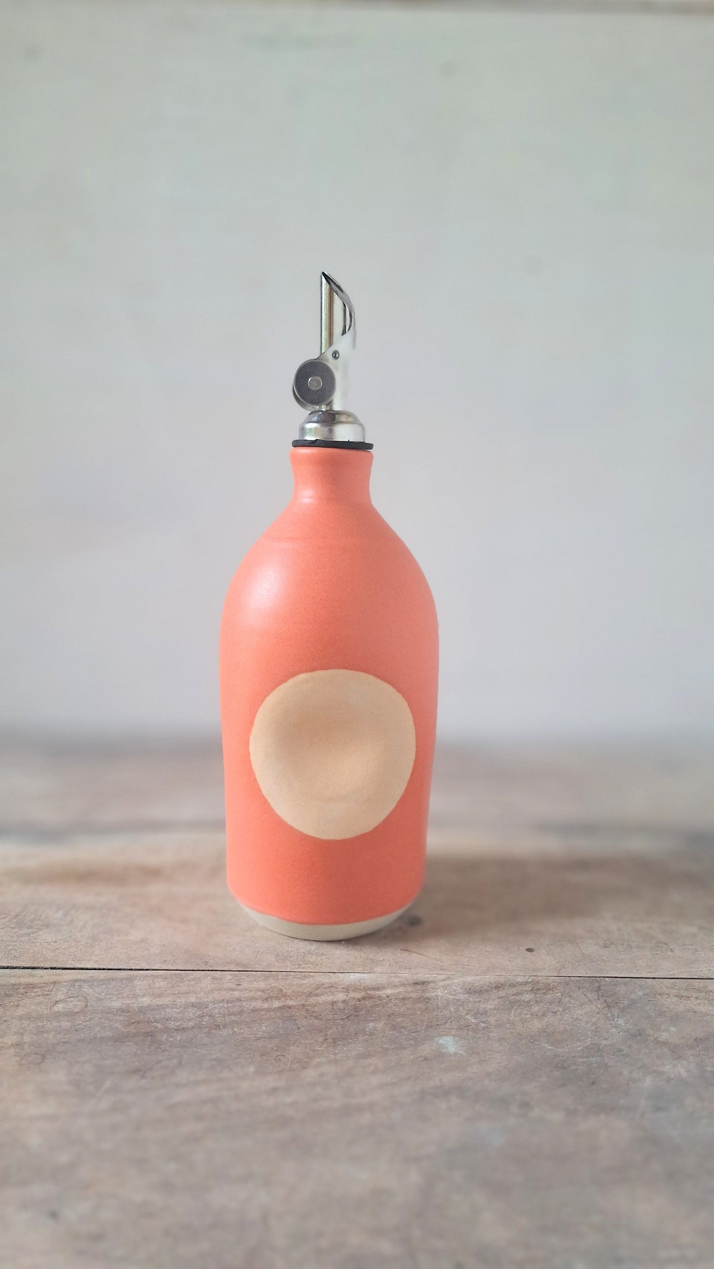 Peach Dot Olive Oil Cruet
