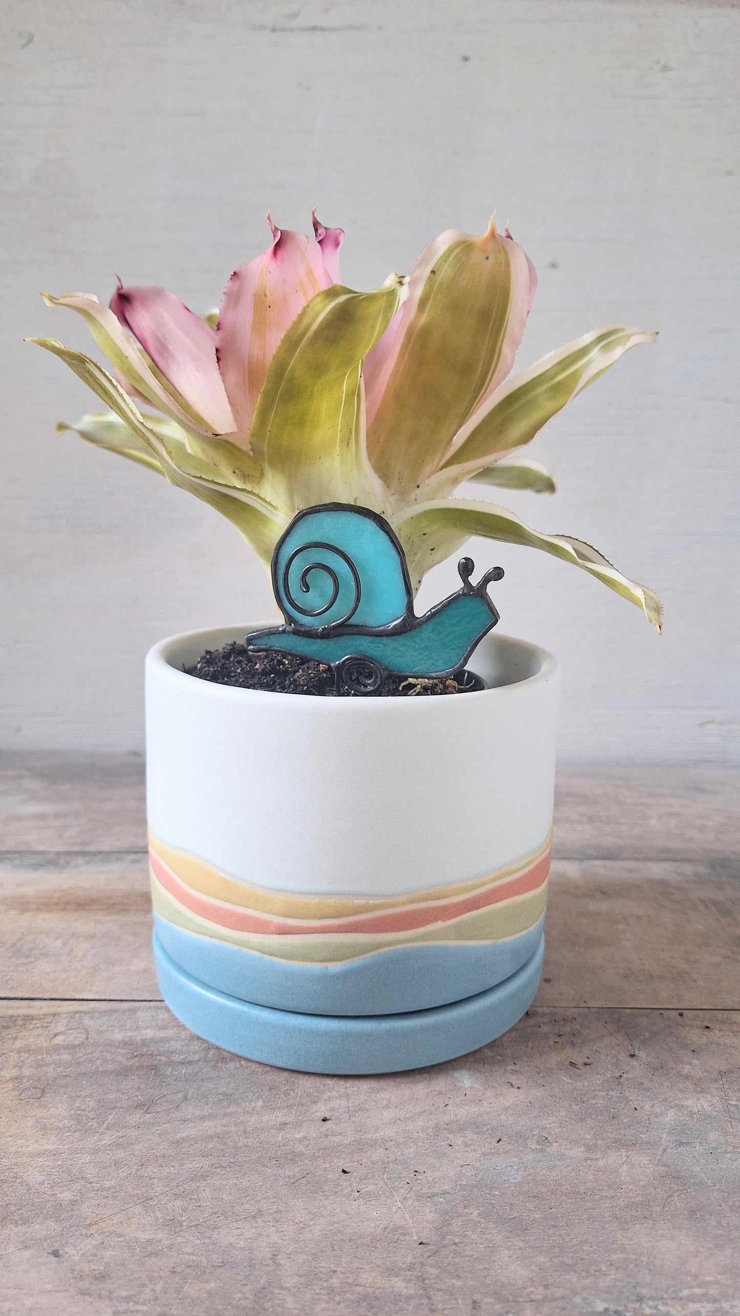 Snail Plant Stake - Multiple Colors