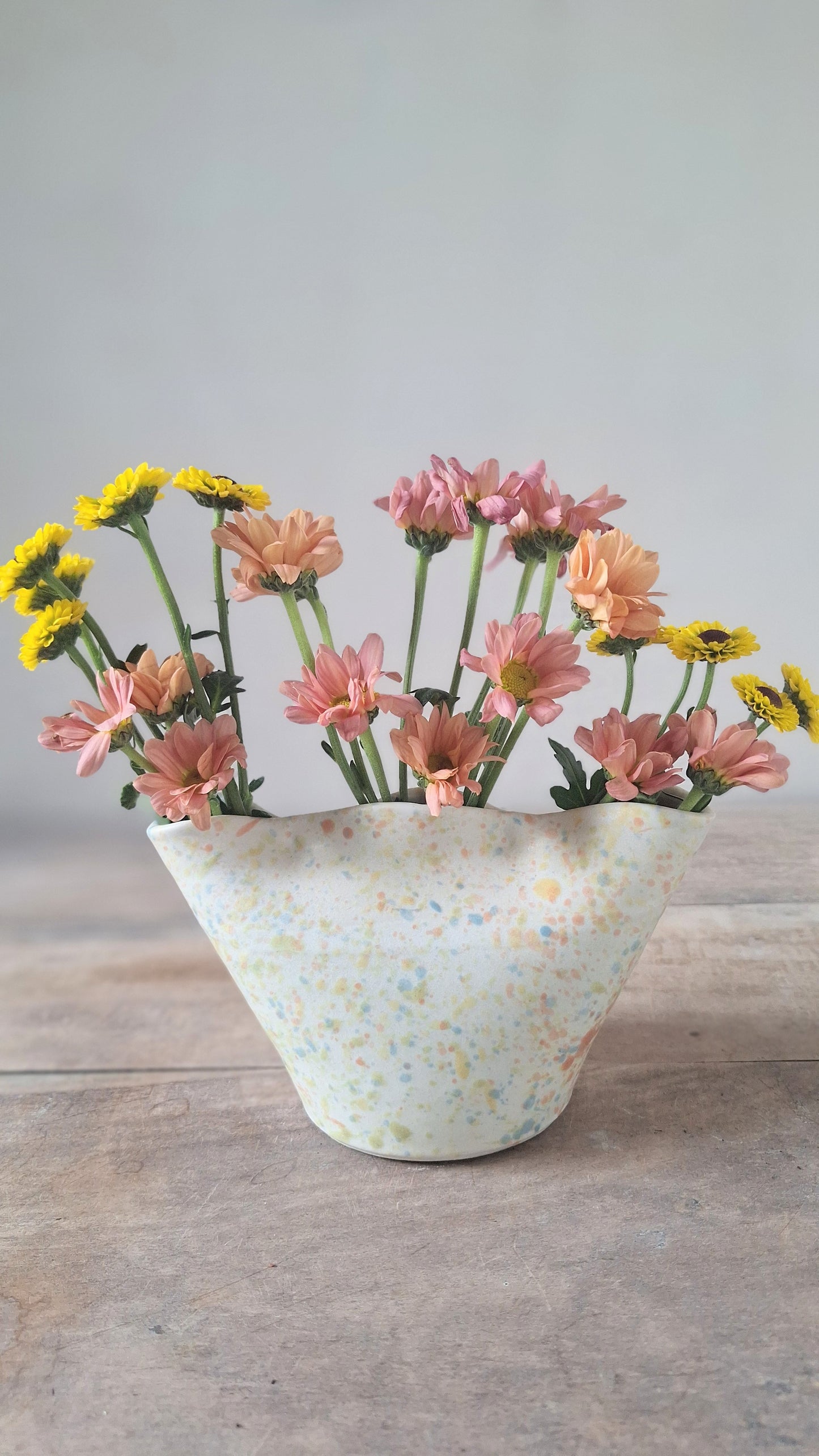 Speckled Triple Bud Vase