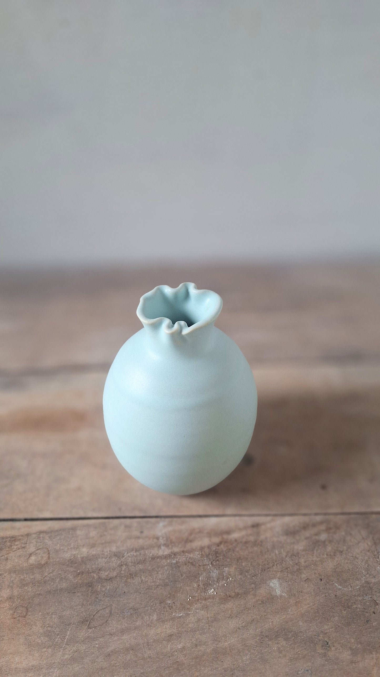 Blue Ripple Bud Vase