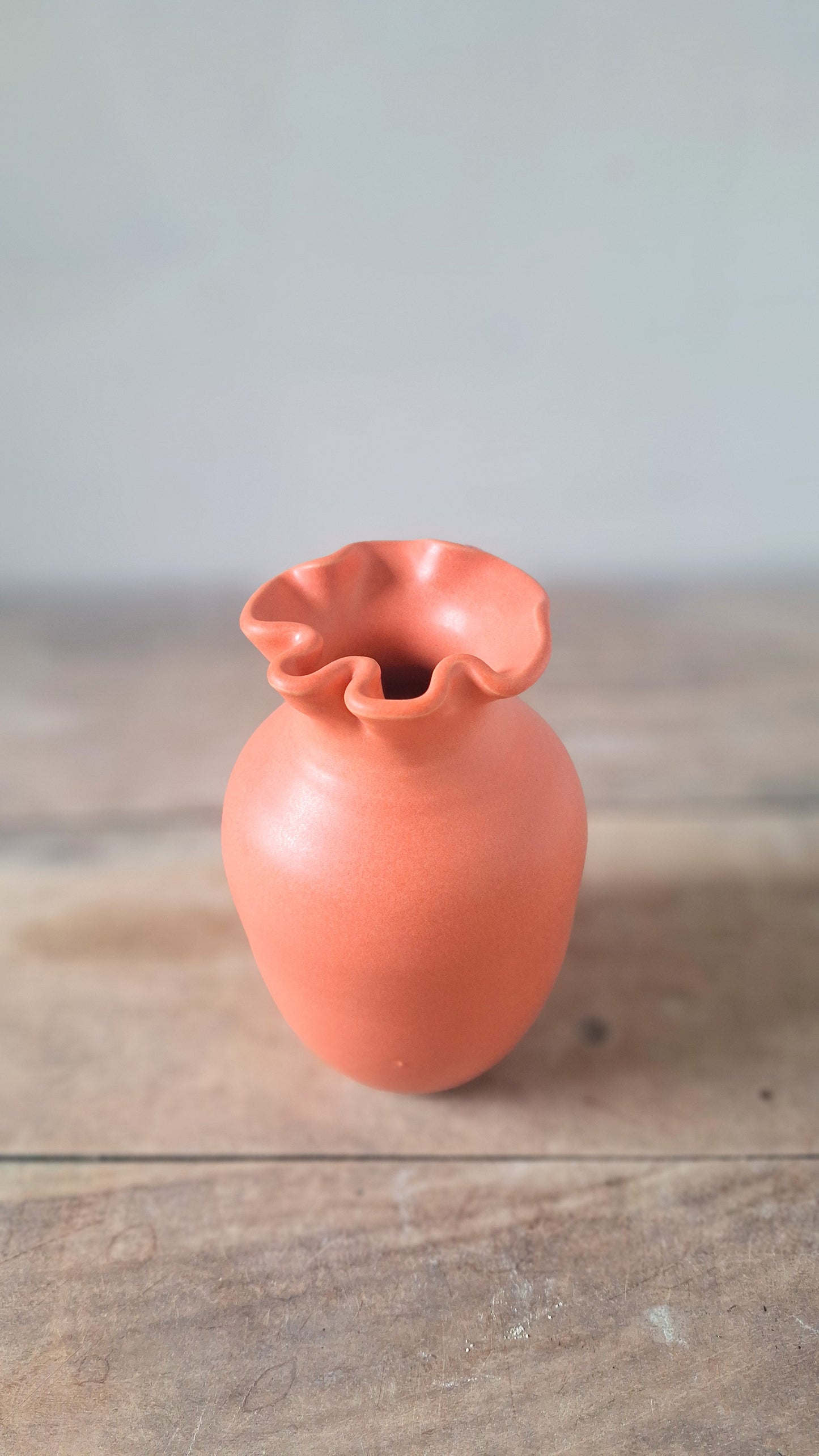 Coral Ripple Bud Vase