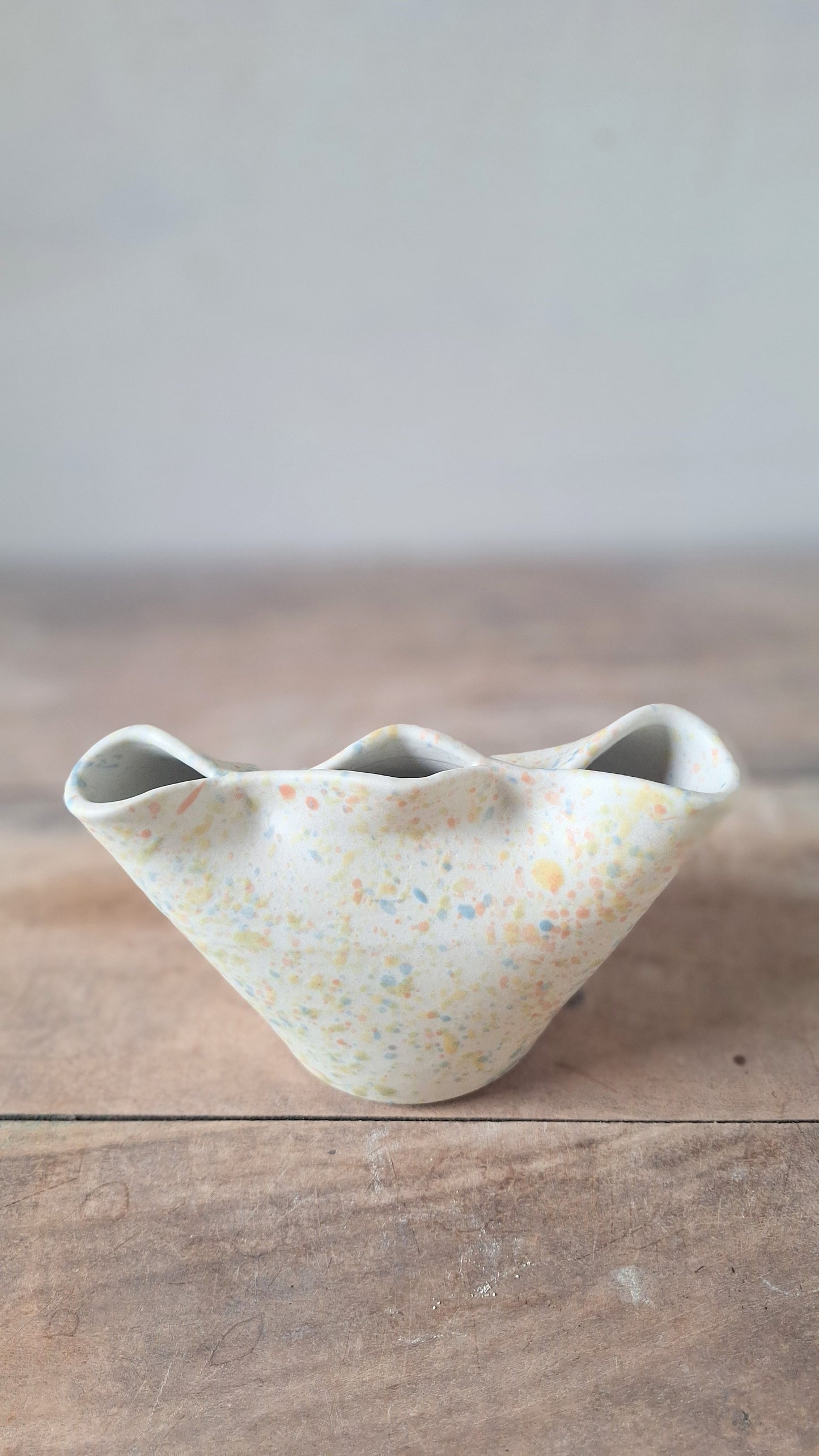 Speckled Triple Bud Vase