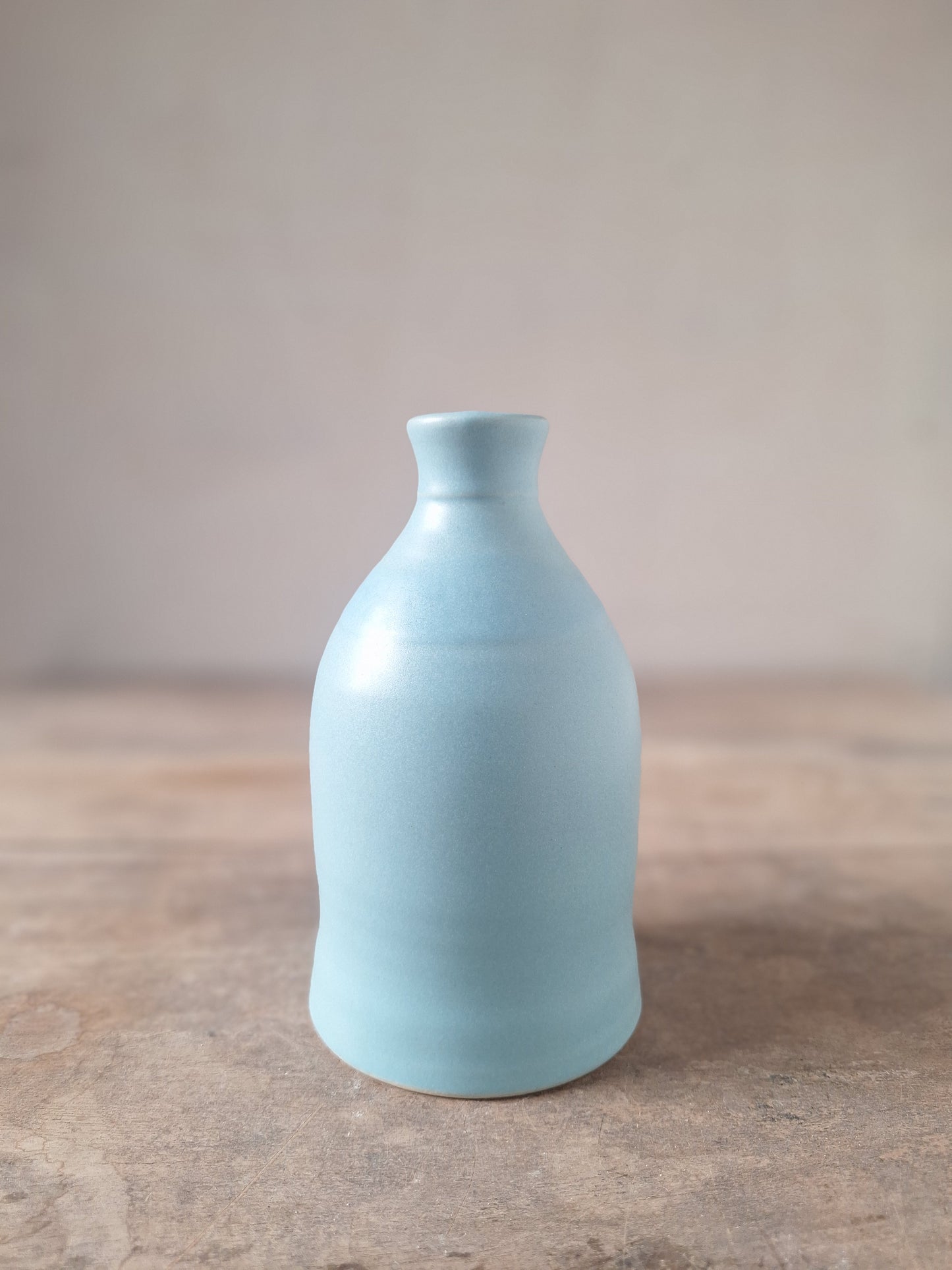 Sky Blue Tulip Bud Vase