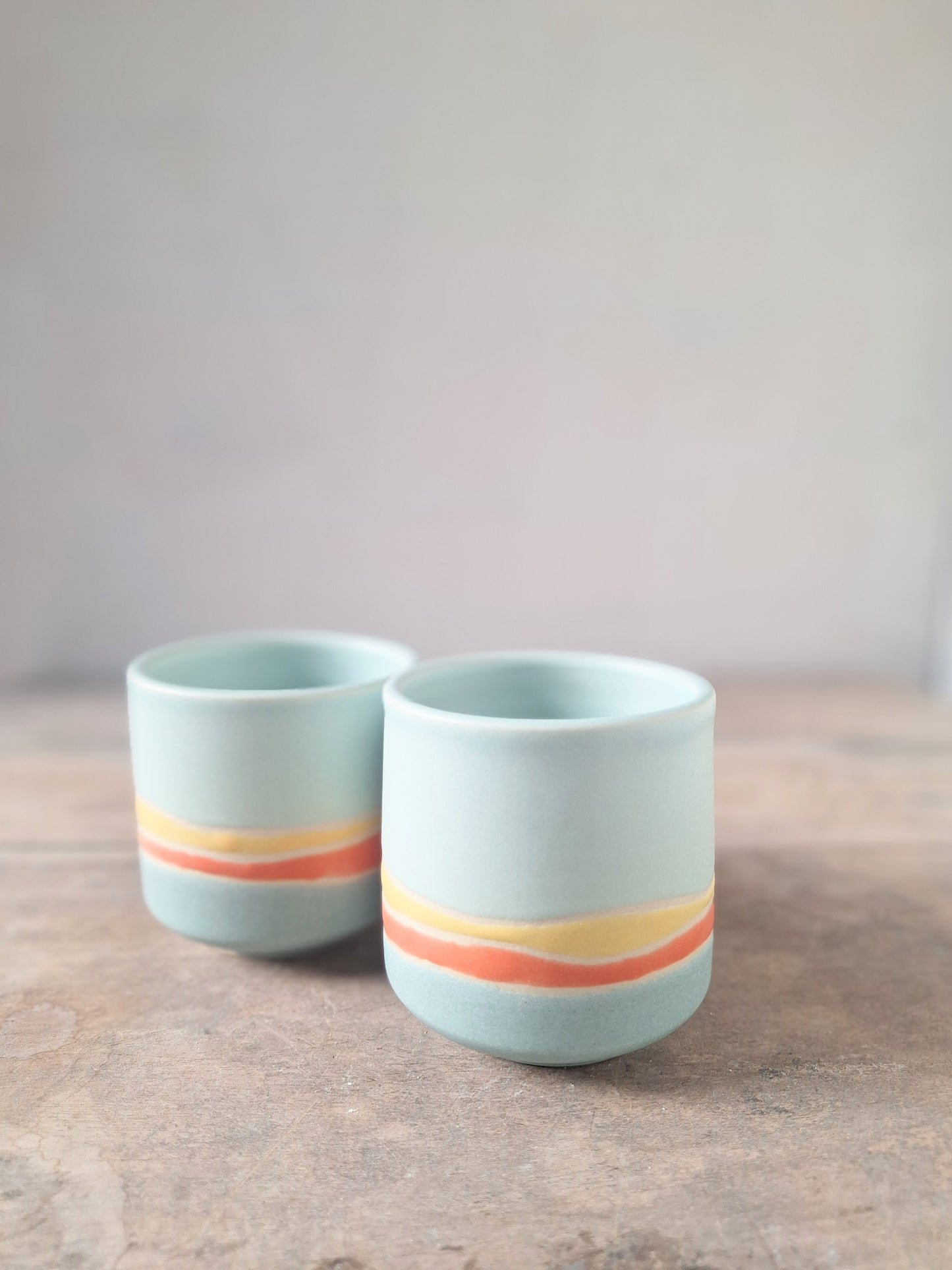 Blue Landscape Little Sippers Pair