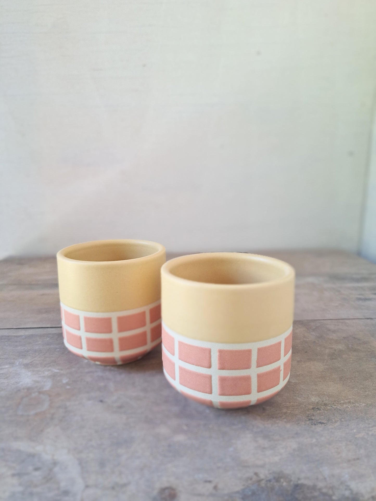 Mustard/Henna Tile Little Sippers Pair