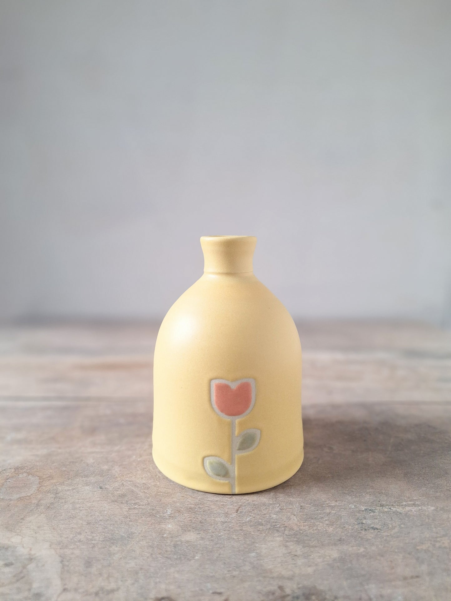 Yellow Tulip Bud Vase