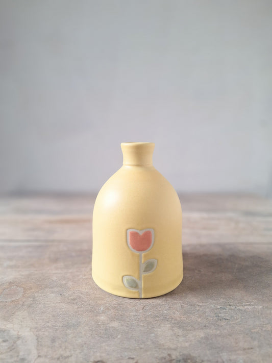 Yellow Tulip Bud Vase