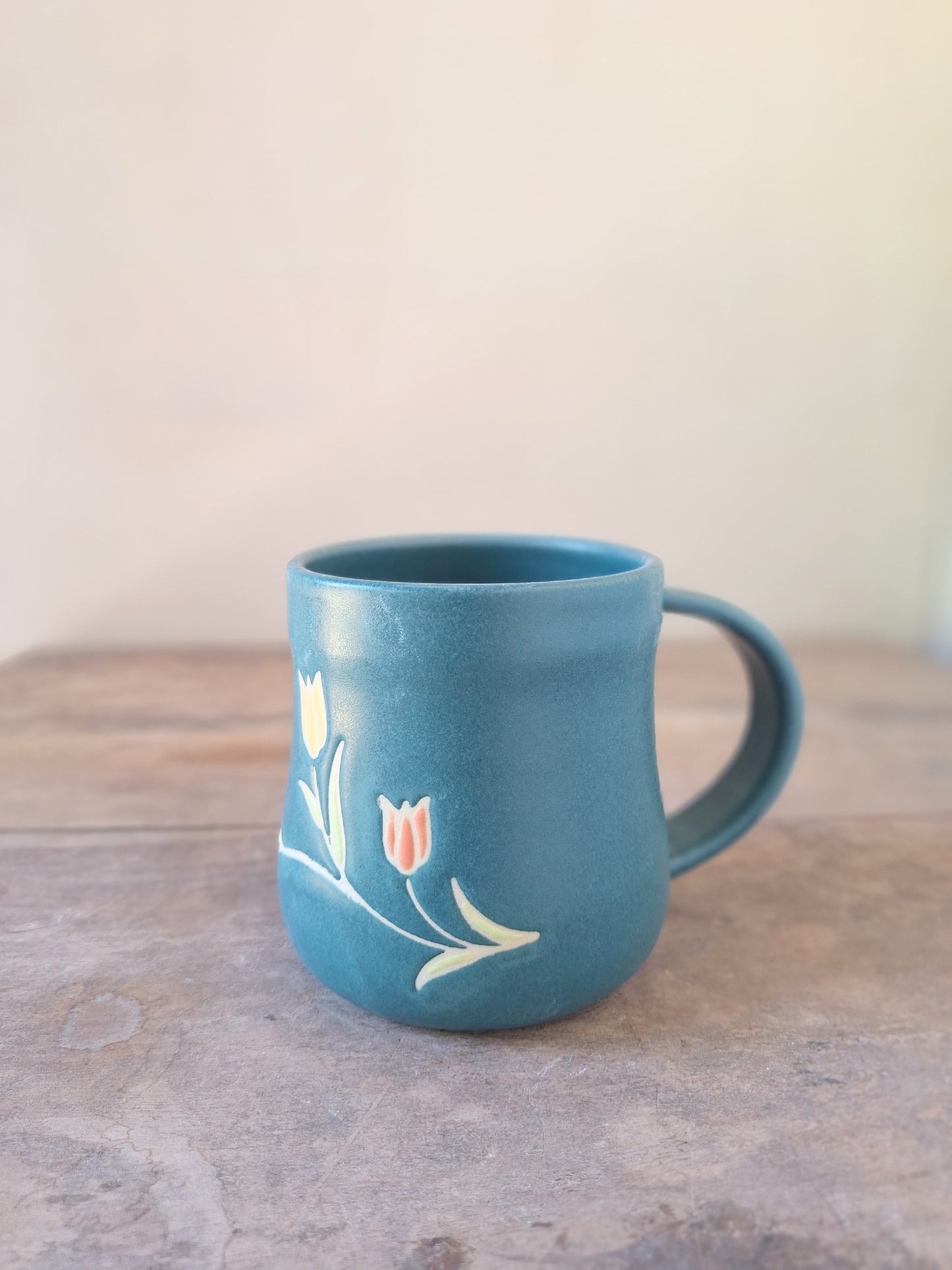 Teal Tulip Mug