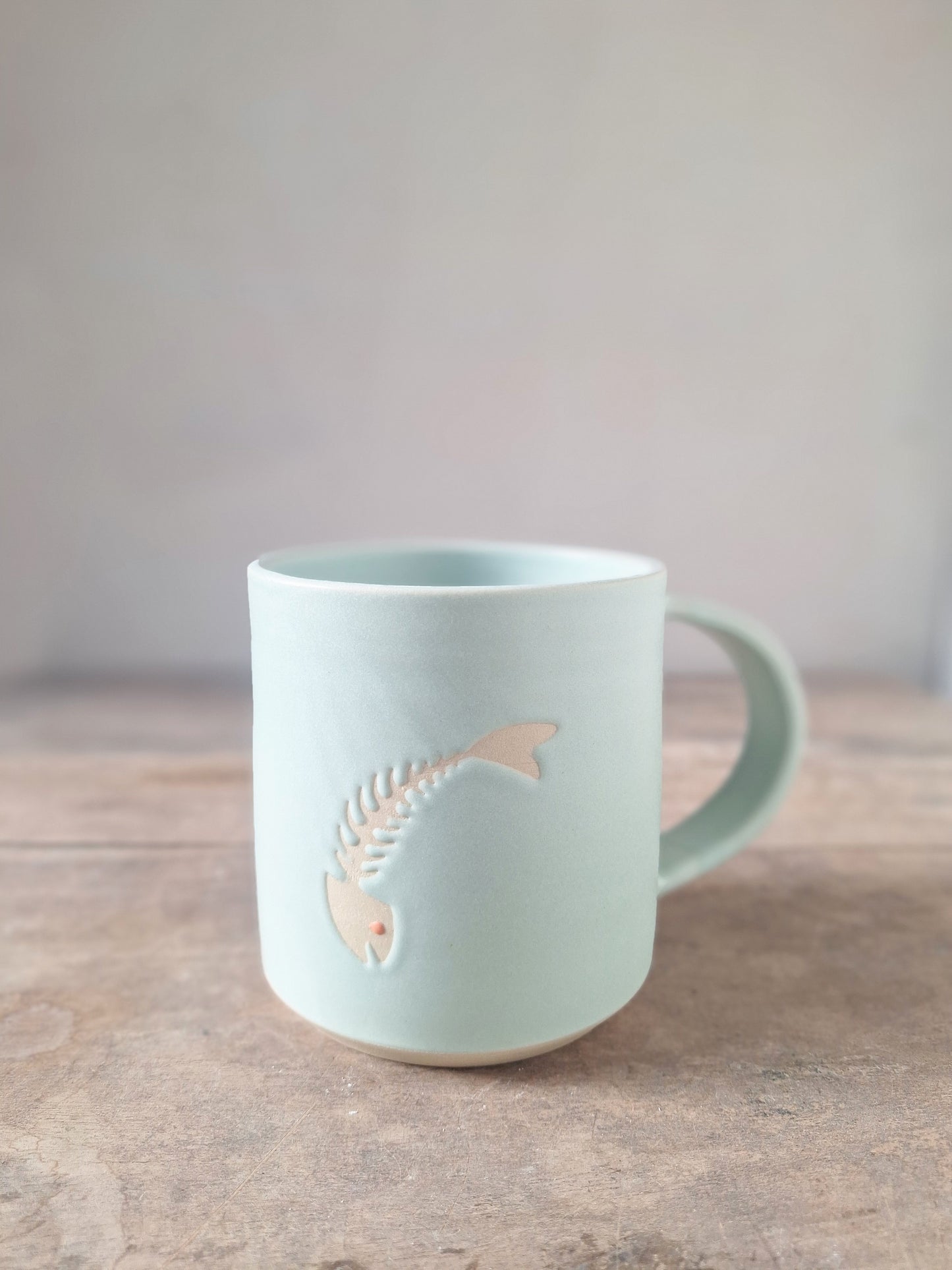 Antique Blue Fishy Mug