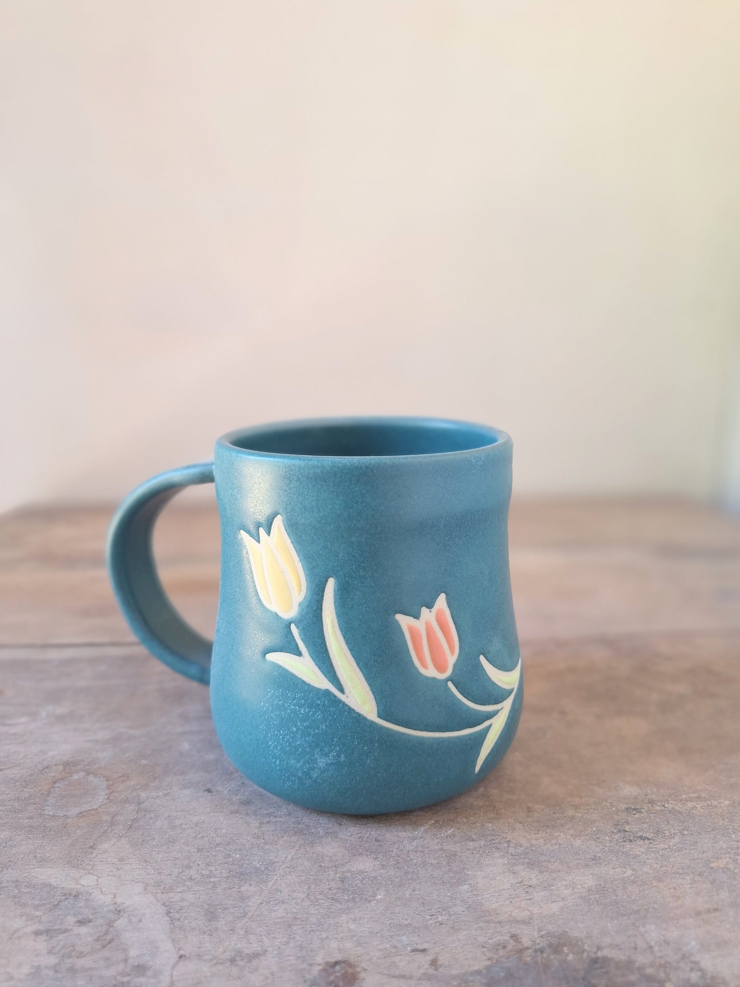 Teal Tulip Mug