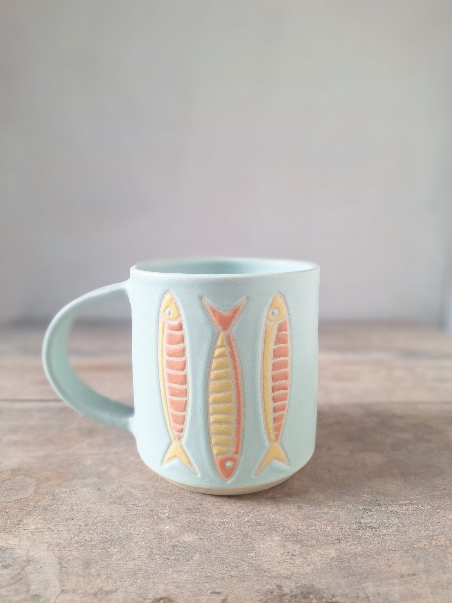 Antique Blue Fishy Mug